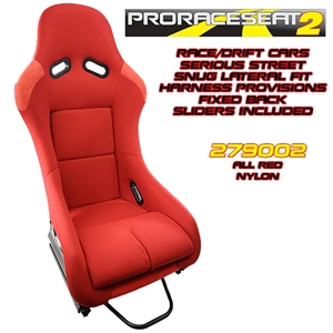 Performance World 279002 ProRaceSeat2 High Performance Racing Seat. Red. Sold Each