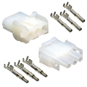 Performance World 320603 3-Pin Molex MLX Connectors 1/pk. Includes male, female and pins.