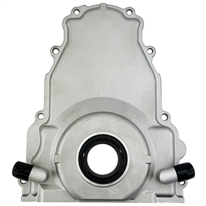 Performance World 362001 Turbo Aluminum LS GenIII Timing Cover w/10AN Oil Drains. Includes seal.