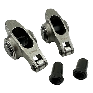 Performance World 371217 SS Series Stainless Steel Roller Rocker Arms with Needle Bearing Roller Tips. Fits SB Ford 1.60 Ratio with 3/8" studs.