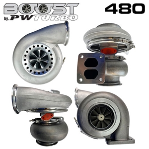 Performance World 398074110B Boost by PWTurbo 8074 S480 Billet Wheel Turbocharger 1.10 A/R 50 Trim