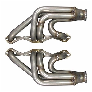Performance World 420150 Up and Forward 304 Stainless Steel Turbo Headers. Fits SB Chevrolet. Universal. Pair.