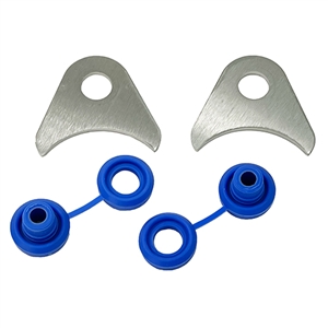 Performance World 480031 Shorty Stainless Steel Custom Exhaust Hanger with Blue Hi-Temp Grommet. Fits 3.00" Pipe. 2/pk