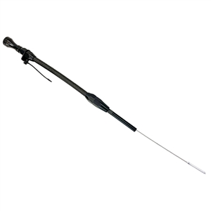 Performance World 5001BK Flexible Black Braided Steel Engine Oil Dipstick. Fits 1980-up SB Chevrolet engines with passenger side dipstick.