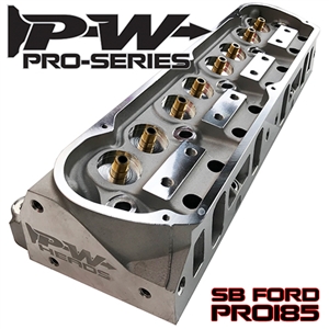 Performance World 58185 PWHeads PRO185 Pro-Series Aluminum Cylinder Heads Bare (pair). Fits SB Ford 302-351W