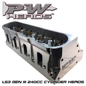 Performance World 63240 PWHeads LS3 Style 248cc Aluminum Cylinder Heads Bare (pair) Fits Chevrolet Gen III LS1/LS2/LS6 LSx 3.90" bore