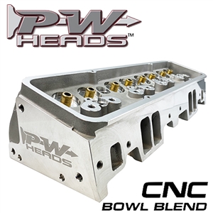 Performance World 64180-CNC PWHeads 186cc CNC Pocket Ported Aluminum Cylinder Heads Pair (bare). Fits SB Chevrolet