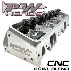 Performance World 64200-CNCA PWHeads 204cc CNC Pocket Ported Aluminum Cylinder Heads Pair (complete for hydraulic camshafts). Fits SB Chevrolet