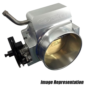 Performance World 646300 FLOW EFI 102mm 4-Bolt Cable Operated Billet LS LSx Throttle Body. Silver