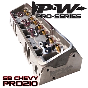 Performance World 65210 PWHeads PRO210 Pro-Series 212cc Aluminum Cylinder Heads Bare (pair) Fits SB Chevrolet 302-400