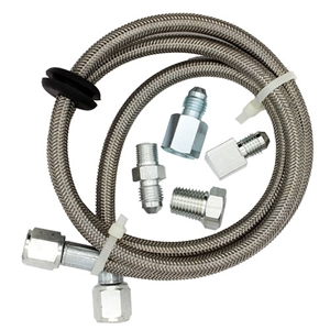 Performance World 660034 4AN Braided Oil or Fuel Pressure Line Kit. 3'