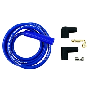 Performance World 696181 RapidFire 8.5mm Straight Boot Universal Ignition Wire. Blue Single.