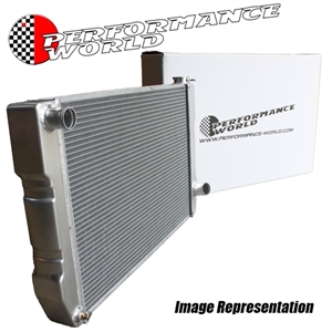 Performance World 70010 22"x19" Lightweight Aluminum Radiator. Fits Chevrolet configuration