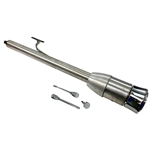 Performance World 845228 Universal tilt stainless steel steering column. No shifter. Without key in column. 28" long. Raw finish.