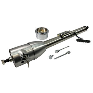 Performance World 845330 Universal tilt stainless steel steering column. No shifter. With key in column. 30" long. Raw finish.