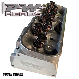 Performance World 90290A PWHeads 286cc Oval Port Aluminum Cylinder Heads Pair (complete for hydraulic roller camshafts). Fits BB Chevrolet