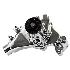 Performance World 9051 BrightFinish High Flow Aluminum Water Pump. Fits Late Long SB Chevrolet