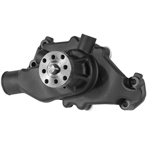 Performance World 9059 Black High Flow Aluminum Water Pump. Fits Early Short SB Chevrolet