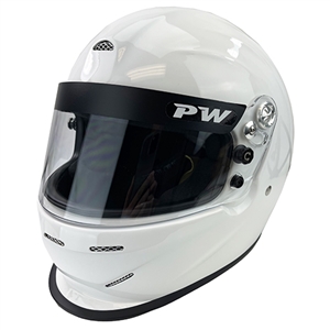 Performance World 950103-1 EDGE Full Face Helmet Snell SA2020 Approved. Large. Gloss white.