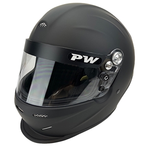 Performance World 950121-1 EDGE Full Face Helmet Snell SA2020 Approved. Small. Matte Black.