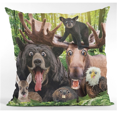 Wildlife Selfie 18" Throw Pillow