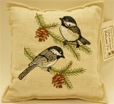 Paine's Balsam Fir Sachet Pillow - Chickadees