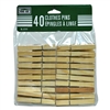 40 Wood Clothes Pins