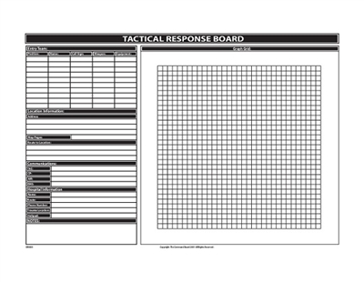 Command Board Screened Tactical Entry Team Dry-Erase Board