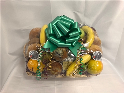 Bagel Snack Gift Basket with Fresh Fruit