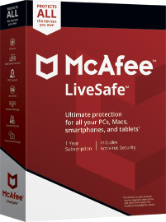 McAfee LiveSafe 2023 Unlimited Devices / 1 Year