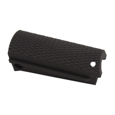 Hogue 1911 Officer Main Spring Housing Aluminum Checkered Flat Matte Black