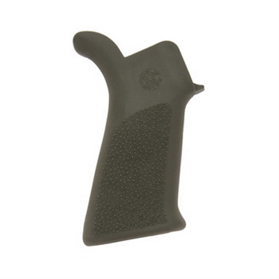 Hogue AR-15 Rubber Grip Beavertail No Finger Grooves Olive Drab Green