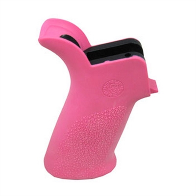 Hogue AR-15 Rubber Grip Beavertail No Finger Grooves Pink