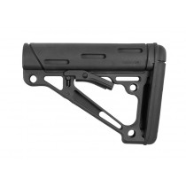 AR-15 / M16: OverMolded Collapsible Buttstock (Fits Mil-Spec Buffer Tube) - Black