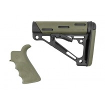 AR-15/M-16 2-Piece Kit OD Green- Grip and Collapsible Buttstock - Fits Commercial Buffer Tube