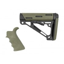 AR-15/M-16 2-Piece Kit OD Green - Grip and Collapsible Buttstock - Fits Mil-Spec Buffer Tube