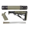 AR-15/M-16 3-Piece Kit OD Green - Grip, Collapsible Buttstock, and Forend with Accessories