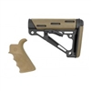 AR-15/M-16 2-Piece Kit Flat Dark Earth - Grip and Collapsible Buttstock - Fits Commercial Buffer Tube