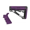 AR-15/M-16 2-Piece Kit Purple- Grip and Collapsible Buttstock - Fits Commercial Buffer Tube