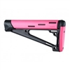 AR-15 / M16: OverMolded Fixed Buttstock (Fits A2 Buffer Tube) - Pink