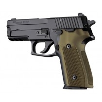 Hogue Sig P228/P229 Grips Checkered Aluminum Matte Green Anodized