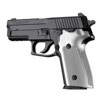 Hogue Sig P228/P229 Grips Checkered Aluminum Matte Brushed Gloss Clear Anodized