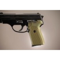 Hogue Sig P239 Grips Checkered Aluminum Matte Green Anodized