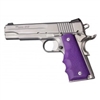 Hogue Colt & 1911 Government Grips w/Finger Grooves, Purple