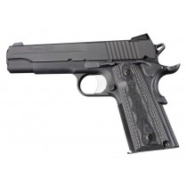 1911 Govt. Model: Checkered G-Mascus G10 Grip - Black/Grey