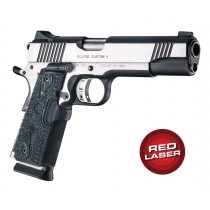 Red Laser Enhanced Grip for 1911 Govt. Model: Piranha G10 - G-Mascus Black