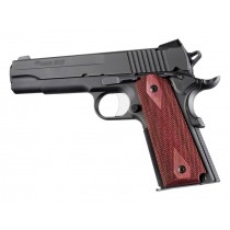 Hogue Colt & 1911 Government Grip Rosewood Laminate Ambidextrous Safety Cut, Checkered