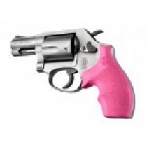 Hogue Rubber Grip for S&W J Frame Round Butt Rubber, Bantam Pink