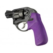 Hogue Ruger LCR Grip Tamer, Rubber No Finger Grooves, Purple