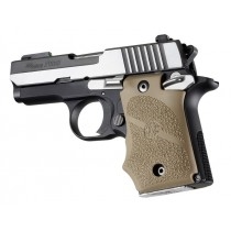 Hogue Sig P938 Ambi FDE Rubber Grip w/ Finger Grooves